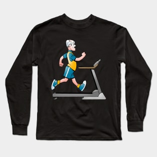 Man on a Treadmill Fitness Long Sleeve T-Shirt